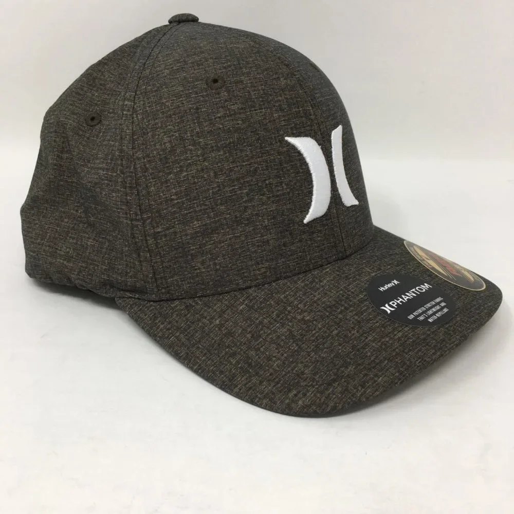 Flexfit Mens Baseball Cap Hat Green Hurley Heathered Logo Embroidered L-XL New - Picture 1 of 8